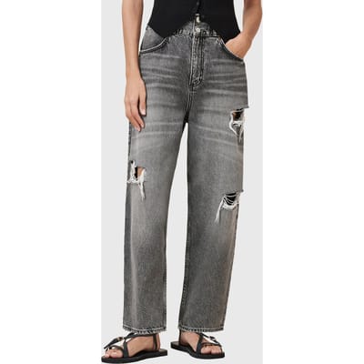 AllSaints Daisy Tapered Jean Washed Grey Taglia: 2 | Jeans straight fit Outlet | Donna | Grigio