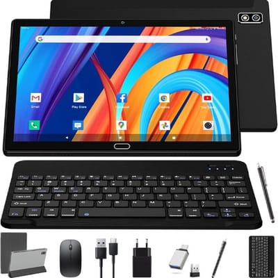 Thuys – Multifunctionele Tablet – Met Toetsenbord – Compleet – 10,1 Inch – Met Keyboard – Tablet 2 in 1 Laptop – Mini Laptop – Draadloze Muis – Octa Core
