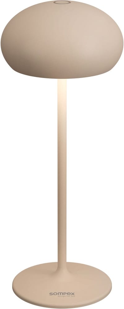Sompex tafellamp | PEBBLE | Zand | Oplaadbaar | Accu / draadloos / overal mee naar toe te nemen / zonder snoer / leuk op de tafel of de stoel - overal staat hij even cool