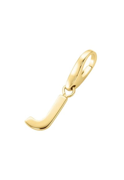 Gouden (verguld) bedel | Letter J | Giorgio Martello | 925 Zilver