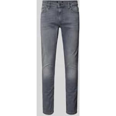 Only & Sons grijze heren jeans   Loom   Stonewash wassing   Slim Fit   5-Pocket zakken   Knoop- en ritssluiting   Low waist Grijs 28/32