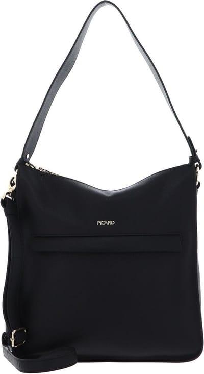 PICARD Leren Handtas Schoudertas Stash Cross Bag Black Zwart