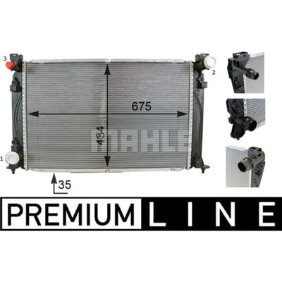 Radiator, motorkoeling MAHLE CR 79 000P
