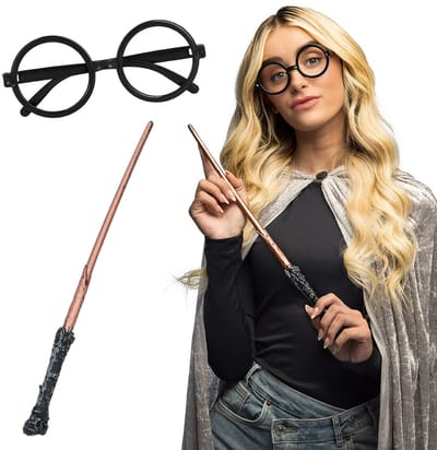 Boland - Set Tovenaar Bruin - Kinderen en volwassenen - Unisex - Tovenaar - Wizard - Kostuum Accessoires - Cosplay