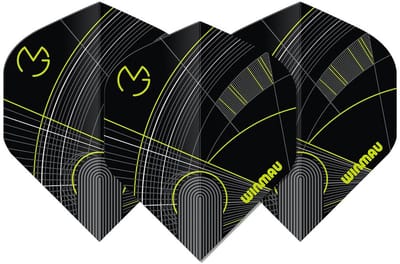 Winmau Michael van Gerwen Prism Delta Black Green Bow - Dart Flights