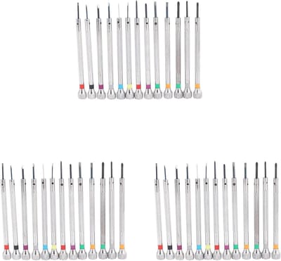 Schroevendraaierset - Precisie Schroevendraaiers - Kleine Reparatie - Magnetisch Uiteinde - 39 stuks - Zilverkleurig