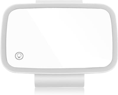 Make-up Spiegel - Autospiegel Zonneklep - Make-up Aanbrengen - Touchscreen Bediening - 18x12 cm - Wit