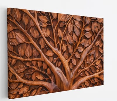 Saammp Canvas Schilderij - Gedroogde Boom - Landschap - Natuur - 45x30 - Foto op canvas - Wanddecoratie - Muurdecoratie Woonkamer - Slaapkamer decoratie - Canvas Print