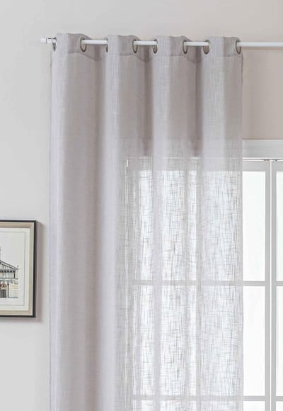 ogen grove vezel »Seoul« HxB 245x140 cm grijs ogen linnenlook structuur uni halfrond transparant ondoorzichtig 2024110