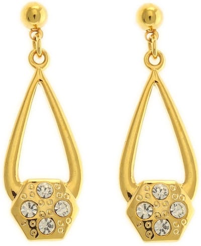 Behave - Oorbellen goudkleur - elegant met steentjes - avond & chic