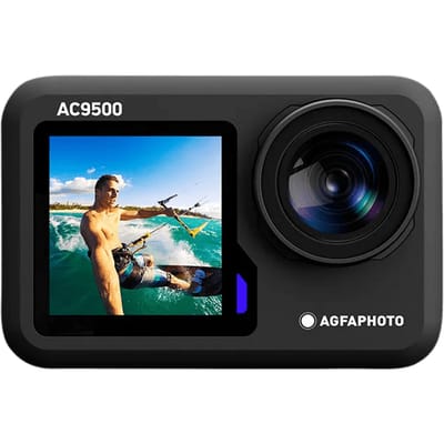 AgfaPhoto Realimove AC9500 – Waterproof - 4K Video - Foto's 16MP - Dual display - Wide Angle 170° - WiFi - Zwart