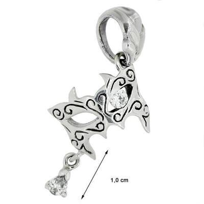 Blinx Jewels Zilveren Hanger Masker Gale Stenen Zirkonia