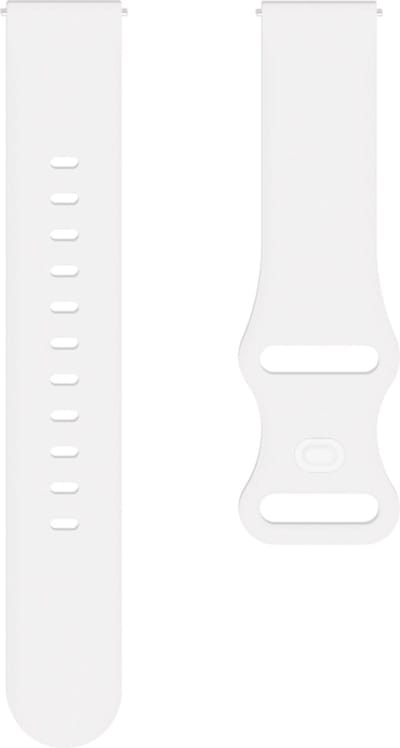 Siliconen bandje - geschikt voor Amazfit GTS / GTS 2(E) / GTS 2 Mini / GTS 3 / 4 (Mini) / Bip (S) / Bip U (Pro) / Bip Lite / Bip 3 (Pro) / GTR 42 mm / Pop (Pro) / Active (2) - wit
