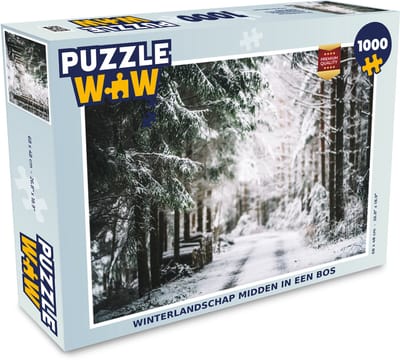 Puzzel Winterlandschap midden in een bos - Legpuzzel - Puzzel 1000 stukjes volwassenen