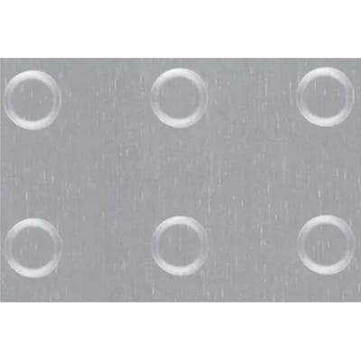 Aluminium Structuurplaat - Geëloxeerd Zilver - Cirkelreliëf - 480x240x1mm