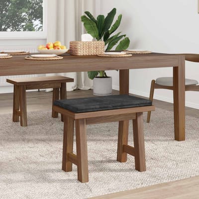 vidaXL - Bankkussen - Pluche - Corduroy - Donkergrijs - Diepte - 35 - cm