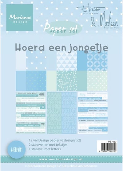 Marianne Design Paper set Hoera een meisje