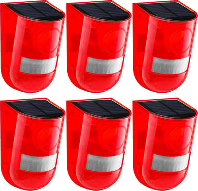 Bewegingssensor Alarm Buiten met Geluid en Stroboscoop Licht 129dB Waterdicht