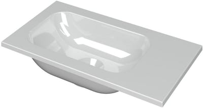 INK - Fontein Polystone Zonder Kraangat Universeel - 400x220x10 mm - Glans Wit