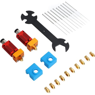 Extruder Hotend Nozzle Reinigingsset met MK8 Nozzlenaald 5 in 1 Sleutel voor Ender 3 Pro V2 black