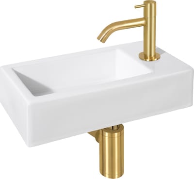 Differnz Fonteinset Mix&match Ravo Keramiek Gebogen Mat Goud