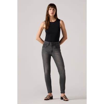 Levi's 721™ High Rise Skinny Jeans Black Size: W25L28 | Skinny Outlet | Dames | Grijs