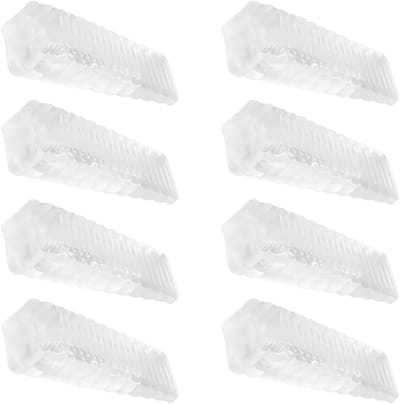 Set van 8 Transparante Rubber Wedges - Deurstopper en Raamwig voor Kinderen, Huisdieren en Veiligheid