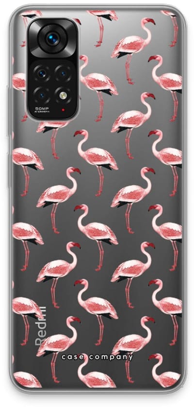 Case Company® - Hoesje geschikt voor Xiaomi Redmi Note 11 hoesje - Flamingo - Soft Cover Telefoonhoesje - Bescherming aan alle Kanten en Schermrand
