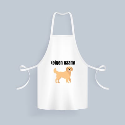 Akyol - hond met eigen naam Keukenschort - Honden - honden liefhebbers - iemand die houdt van honden - verjaardag - cadeau - kado - 82 bij 71 cm