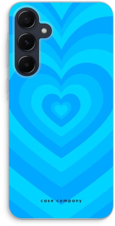 Case Company® - Hoesje geschikt voor Samsung Galaxy A55 hoesje - Hart Blauw - Soft Cover Telefoonhoesje - Bescherming aan alle Kanten en Schermrand