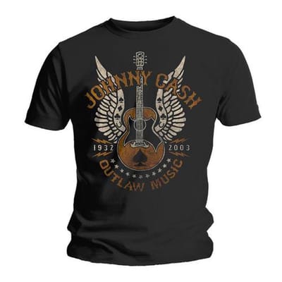 Johnny Cash - Outlaw Heren T-shirt - XL - Zwart