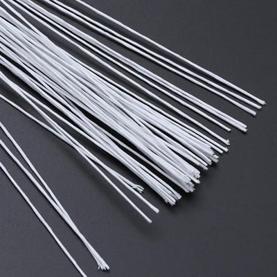 Bloemdraad Wit - Bloemensteel Draad - Bloemen Schikken - Flexibel en Duurzaam - 50 stuks - Wit