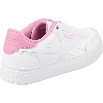 Reebok Dames/Dames Court Advance Bold Leren Trainers (Wit/Roze)