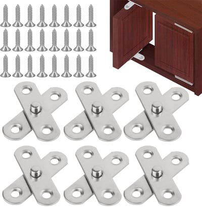 Dailygoods- Scharnier 360° Draaibaar - Roestvrij Staal - Verborgen Scharnieren - Deurscharnieren - Centrale Pivot Scharnieren - Eenvoudig te Installeren - Deurscharnier