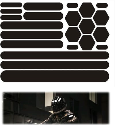 Reflecterende stickers voor motorhelmen - Veiligheid, zichtbaarheid en optimale hechting voor fiets en motor accessoires
