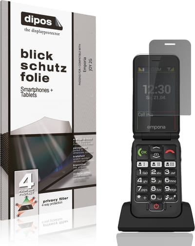 dipos – Matte Privacy Screenprotector geschikt voor Emporia JOY 2G | Anti-Spy Beschermfolie