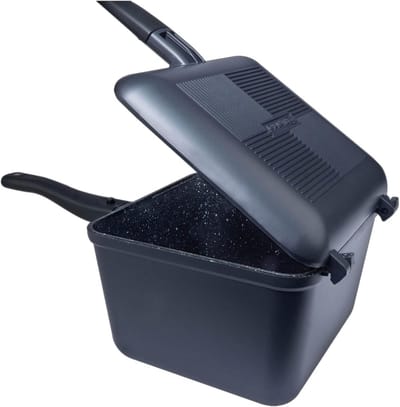 Compacte 2-in-1 Koekenpan en Bakplaat met Antiaanbaklaag