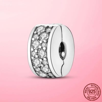Sluiting Clip 925 Zilver Veiligheidsketting Clip Bedels Ster Kralen Stopper past Originele dora Armband Originele DIY Sieraden white