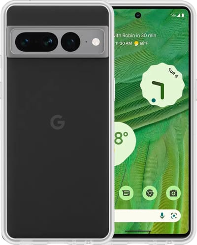 Hoesje - Geschikt voor Google Pixel 7 Pro - Sterk & Shockproof - Siliconen Case - Hoes Cover - Telefoonhoes - Transparant
