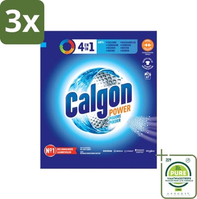 3 x Calgon - Wasmachinereiniger - Tegen Kalkaanslag / Corrosie / Wasmiddelresten / Geuren - 67 Wasbeurten - Grootverpakking - Wasmachinereiniger - Kalkverwijderaar - Wasmachineonderhoud - Wasmachine Reiniging - Wasmachine Schoonmaken