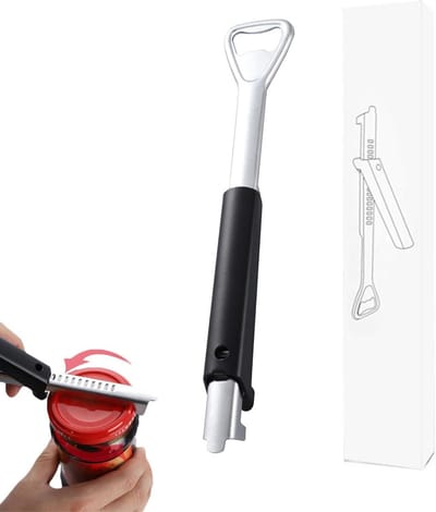 Manual Can Opener, Adjustable Stainless Steel Can Opener, for Kitchen, Restaurant, Seniors, Women, Children