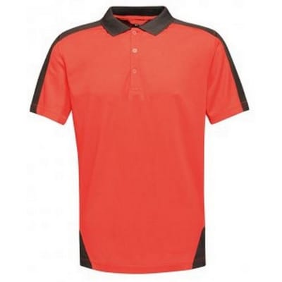 Regatta Contrast Coolweave Pique Polo Shirt (Klassiek rood/zwart)