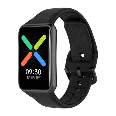 Dailygoods - Sportieve Siliconen Horlogeband voor Oppo Watch Free - Zwart