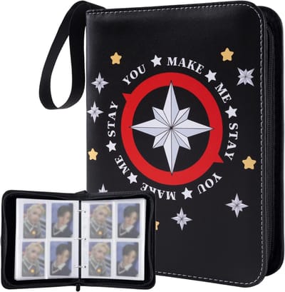 Fotokaarten Binder - Album Kaarthouder - Idool Collectie - 400 Zakken Capaciteit - 24 x 18 x 4 cm - Zwart
