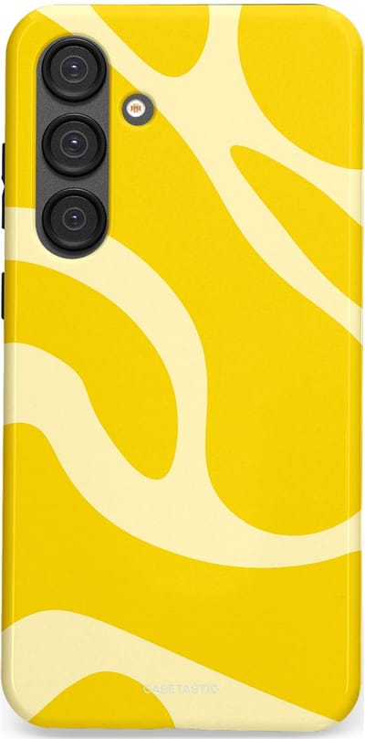 Casetastic Hoesje Geschikt voor Samsung S25 Plus - Stijlvolle Beschermende Duo-layer Case - Citroen Gele Zonnestraal