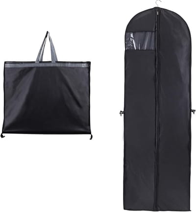 Elegante zwarte kledinghoes voor trouwjurken - Bescherming, Opberging en Transport