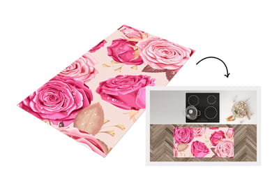 Keukenloper - Loper keuken - Rozen - Collage - Roze - 120x60 cm - Keukenloper vinyl