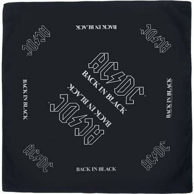 AC/DC Back in Black - Bandana Unisex Doek - zwart - Standard