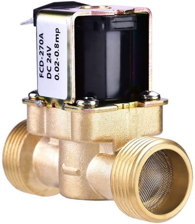 Jhubersproducts - Water Solenoid Valve - 3/4 inch - Hoogwaardige Elektromagnetische Klep - Messing - Voor Waterbeheersing - Ideaal voor Tuin en Indust