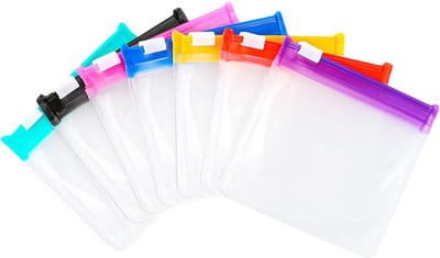 Consumerce® Hersluitbare Zakjes met Zipsluiting – Kleuren – Pillenzakjes – Gripzakjes – Ziplock – Vliegtuig – Pouches Klein – Zipper Pouches